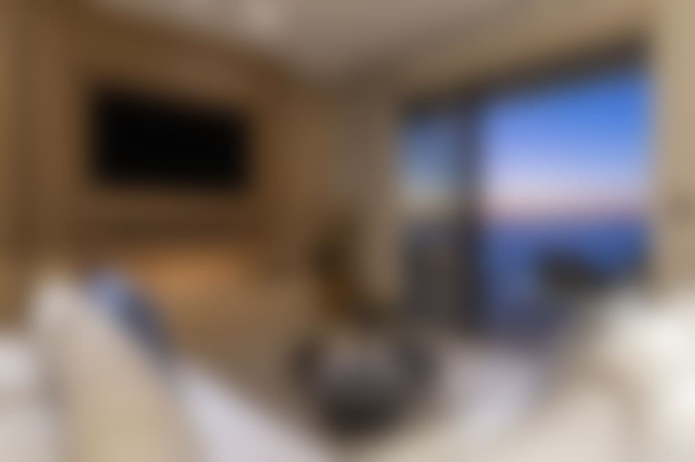 The open-plan living space with its sensational views out to sea.